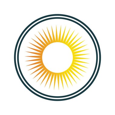 güneş logosu vektör çizimi tasarımı