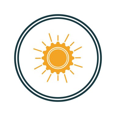 güneş logosu vektör çizimi tasarımı