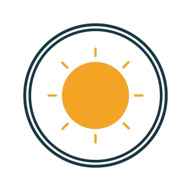 güneş logosu vektör çizimi tasarımı