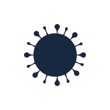 bakteriler, mikroplar ve virüsler logo vektör çizim şablonu