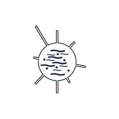 bakteriler, mikroplar ve virüsler logo vektör çizim şablonu