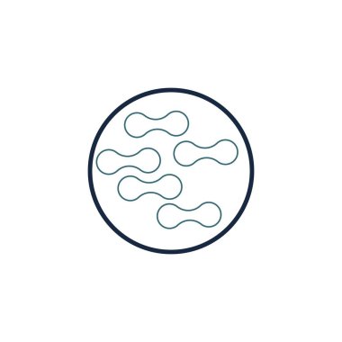 bakteriler, mikroplar ve virüsler logo vektör çizim şablonu