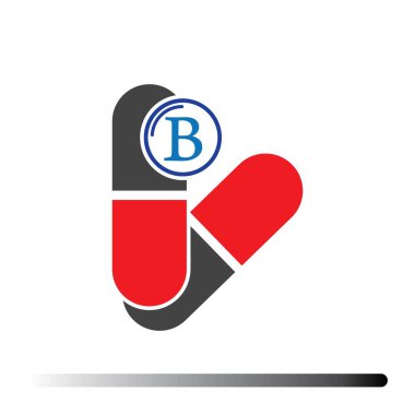 B vitamini logo simgeleri vektör çizim şablonu