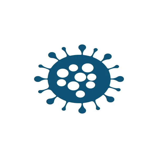Batteri Microbi Virus Logo Icona Vettoriale Illustrazione Modello Progettazione — Vettoriale Stock
