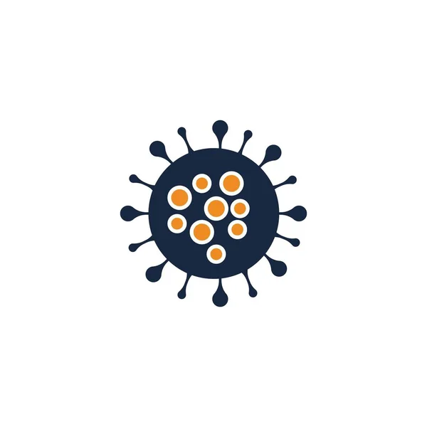 Βακτηρίδια Μικρόβια Και Ιούς Λογότυπο Εικονογράφηση Εικονίδιο Πρότυπο Σχεδιασμού — Διανυσματικό Αρχείο