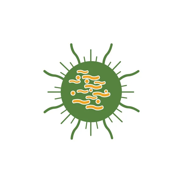 Bactérias Micróbios Vírus Logotipo Vetor Ícone Ilustração Modelo Design — Vetor de Stock