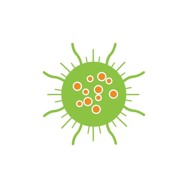 Bactérias Micróbios Vírus Logotipo Vetor Ícone Ilustração Modelo Design —  Vetores de Stock