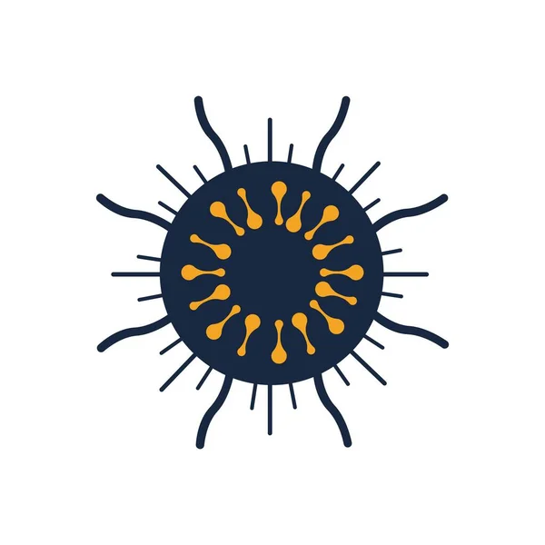 Bakterier Mikrober Och Virus Logo Vektor Ikon Illustration Design Mall — Stock vektor