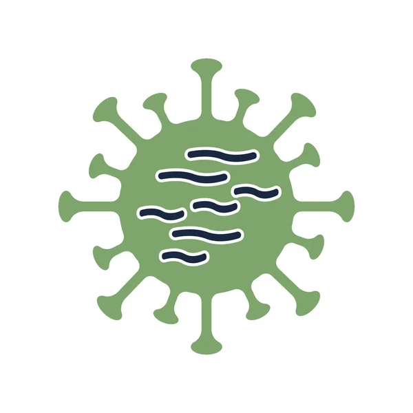 Bacterias Microbios Virus Logotipo Icono Icono Ilustración Diseño Plantilla — Archivo Imágenes Vectoriales