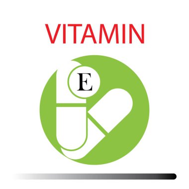 E vitamini simgeleri vektör çizim şablonu