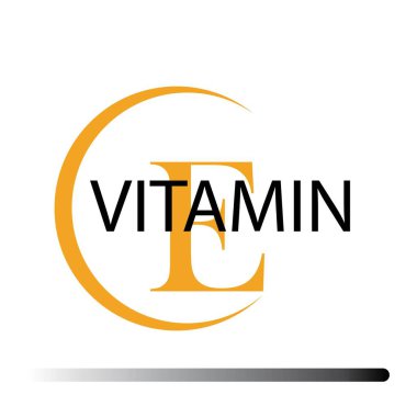 E vitamini simgeleri vektör çizim şablonu
