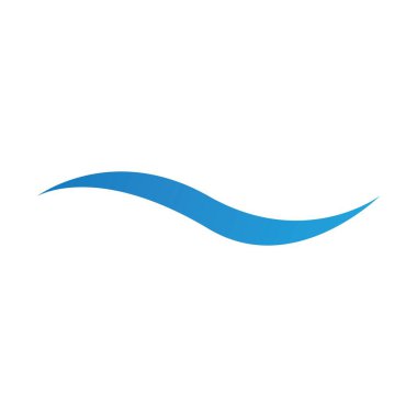 Su dalgası simgesi vektör çizim logosu