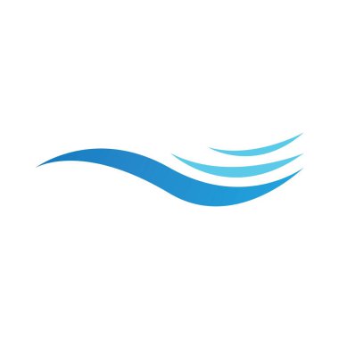 Su dalgası simgesi vektör çizim logosu