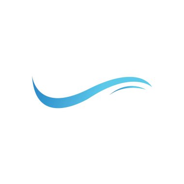 Su dalgası simgesi vektör çizim logosu