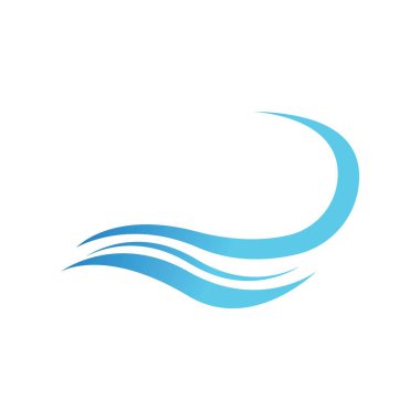 Su dalgası simgesi vektör çizim logosu