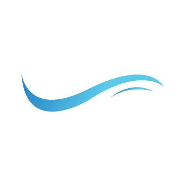 Su dalgası simgesi vektör çizim logosu
