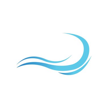 Su dalgası simgesi vektör çizim logosu