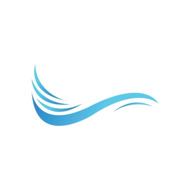 Su dalgası simgesi vektör çizim logosu