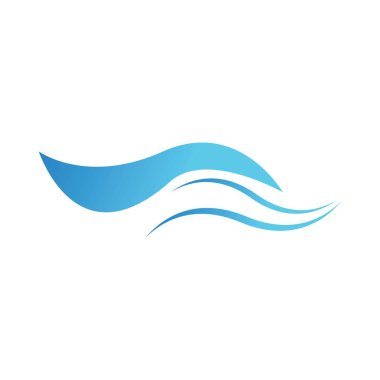 Su dalgası simgesi vektör çizim logosu