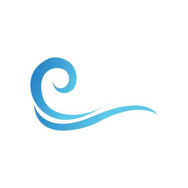 Su dalgası simgesi vektör çizim logosu