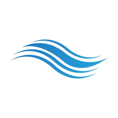 Su dalgası simgesi vektör çizim logosu