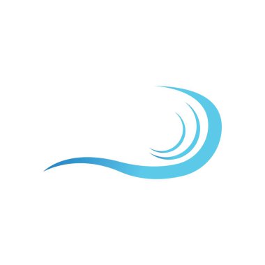 Su dalgası simgesi vektör çizim logosu