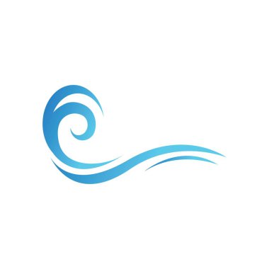 Su dalgası simgesi vektör çizim logosu