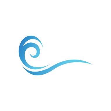 Su dalgası simgesi vektör çizim logosu