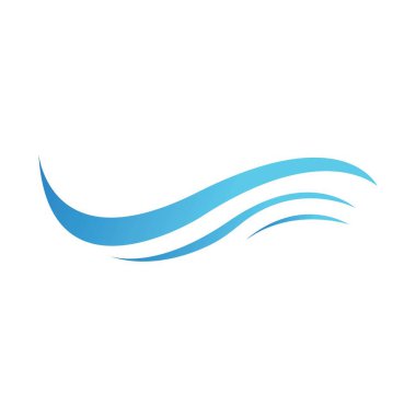 Su dalgası simgesi vektör çizim logosu