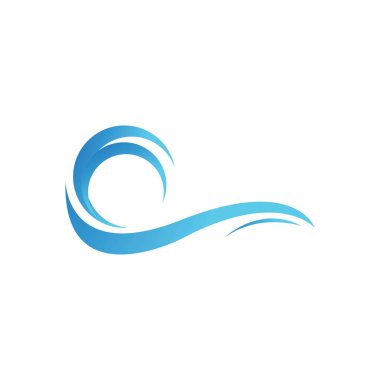 Su dalgası simgesi vektör çizim logosu