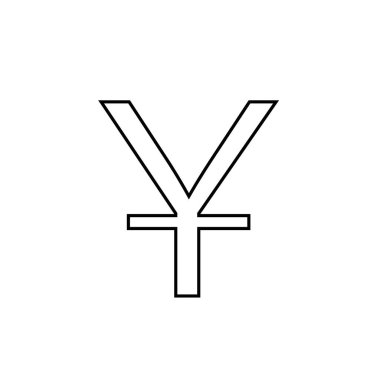 Yuan china para vektör çizim şablonu - vektör