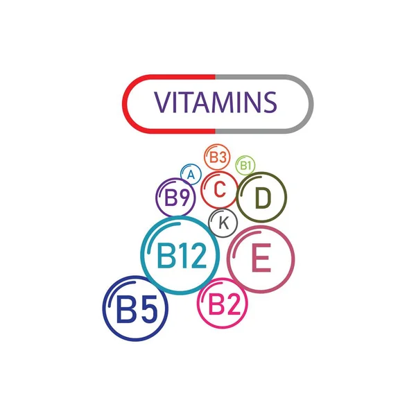 Mineral Vitamin Multi Suplemento Iconos Conjunto Iconos Vector Plano Complejo — Archivo Imágenes Vectoriales