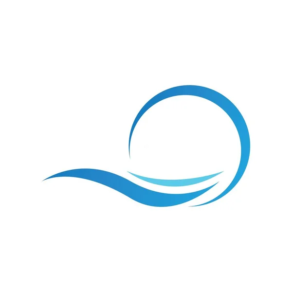 Vatten Våg Ikon Vektor Illustration Design Logotyp — Stock vektor