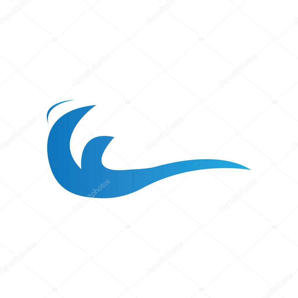 Water wave icon vector illustration design logo
