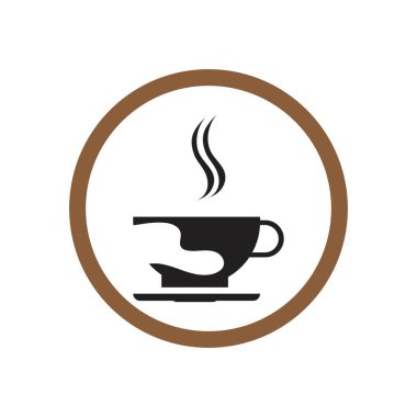 Creative Coffee Cup logo şablonu vektör simgesi - Vektör