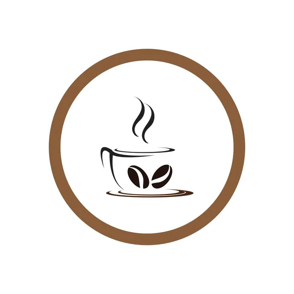 Creativo Taza Café Logotipo Plantilla Vector Icono Vector — Archivo Imágenes Vectoriales