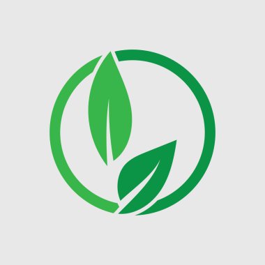 Yeşil yaprak ekoloji doğa eleman vektör logolar