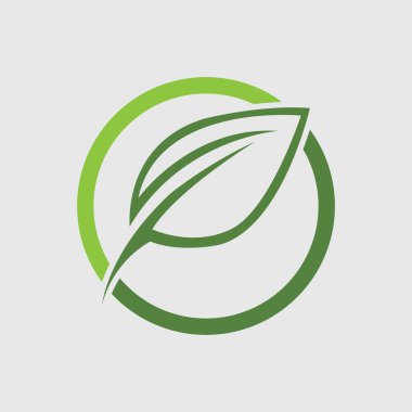 Yeşil yaprak ekoloji doğa eleman vektör logolar