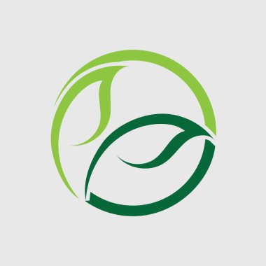 Yeşil yaprak ekoloji doğa eleman vektör logolar