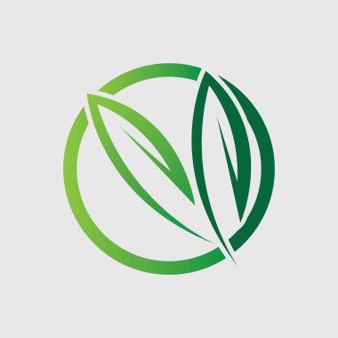 Yeşil yaprak ekoloji doğa eleman vektör logolar