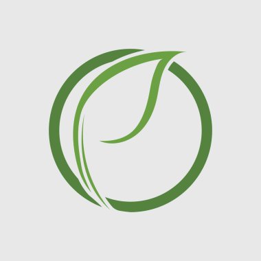 Yeşil yaprak ekoloji doğa eleman vektör logolar