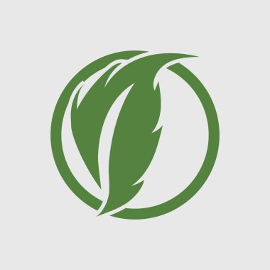 Yeşil yaprak ekoloji doğa eleman vektör logolar