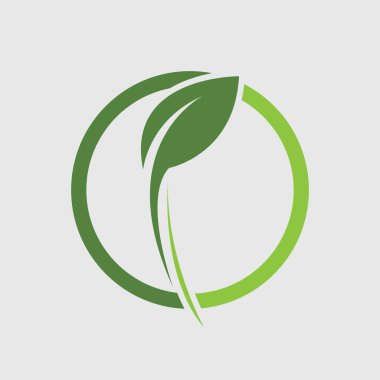 Yeşil yaprak ekoloji doğa eleman vektör logolar