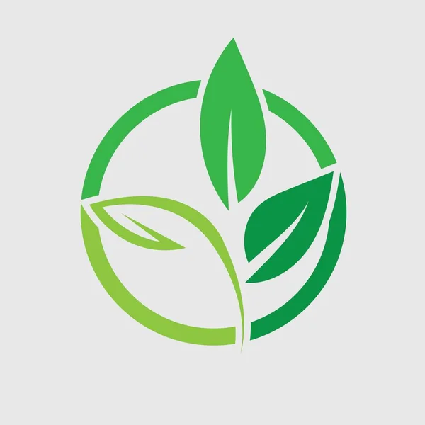 Logos Hoja Verde Ecología Naturaleza Elemento Vector — Archivo Imágenes Vectoriales