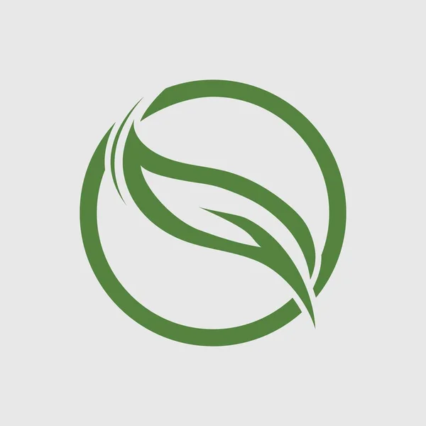 Logo Zielony Liść Natura Ekologia Element Wektora — Wektor stockowy