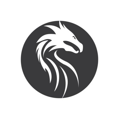 Dragon vektör resimleme logo şablonu
