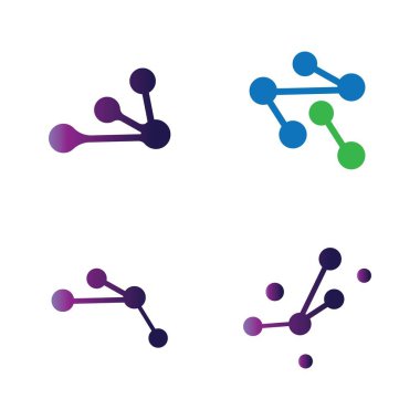 Molekül vektör logosu çizimi