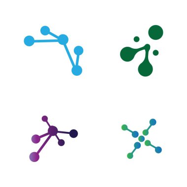 Molekül vektör logosu çizimi