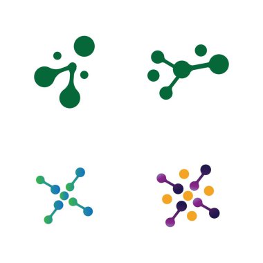 Molekül vektör logosu çizimi