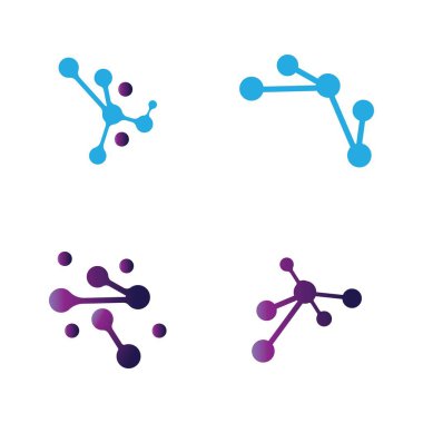 Molekül vektör logosu çizimi